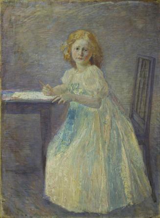 Franz Jaschke, Mädchen in weißem Kleid, 1902, Öl auf Leinwand, 115 x 85 cm, Belvedere, Wien, In ...