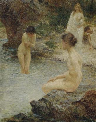 Vlaho Bukovac, Hochsommer, 1903, Öl auf Leinwand, 68,5 x 54 cm, Belvedere, Wien, Inv.-Nr. 567k