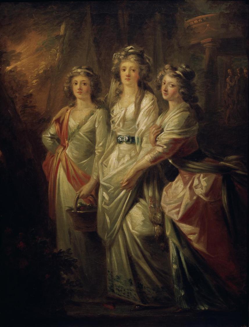 Friedrich Heinrich Füger, Die Gräfinnen Elisabeth, Christiane und Marie Karoline von Thun, 1778 ...