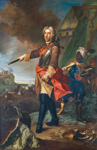 Johann Gottfried Auerbach, Prinz Eugen von Savoyen als Feldherr, um 1725/1730, Öl auf Leinwand, ...