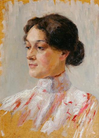Mathilde Sitta-Allé, Mädchenbildnis, 1902, Öl auf Karton, 49,5 x 36 cm, Belvedere, Wien, Inv.-N ...