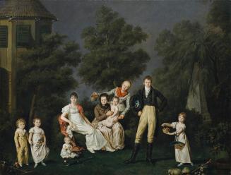 Barbara Krafft (geb. Steiner), Die Familie Wallner, 1809, Öl auf Leinwand, 65,5 x 79,5 cm, Belv ...