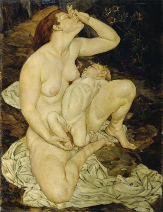 Arthur Brusenbauch, Klagende Mutter mit Kind, 1919, 102 x 79 cm, Öl auf Leinwand, Belvedere, Wi ...
