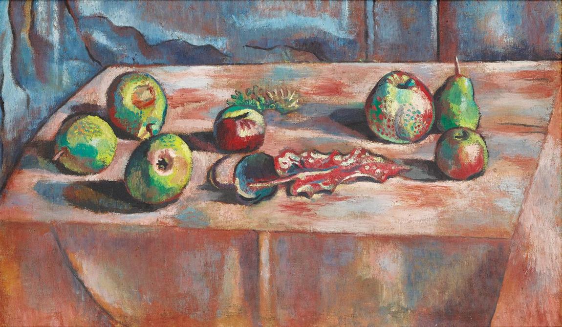 Alfred Wickenburg, Apfelstillleben, 1932, Öl auf Leinwand, 62,5 x 104,5 cm, Belvedere, Wien, In ...