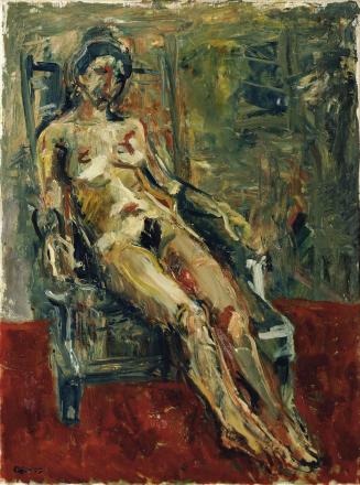 Georg Eisler, Sitzender Akt, 1959, Öl auf Leinwand, 79,5 x 60 cm, Artothek des Bundes, Dauerlei ...