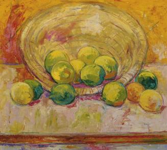 Maximilian Florian, Stillleben mit Zitronen und einem Korb, 1948, Öl auf Leinwand, 56 x 62 cm,  ...