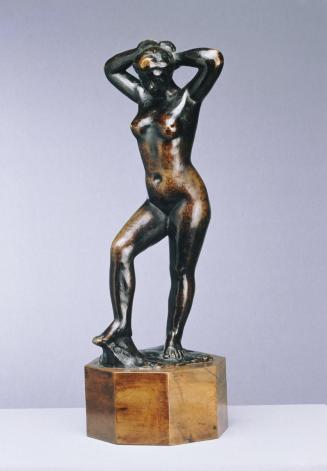 Aristide Maillol, Stehender weiblicher Akt, sich kämmend, um 1932, Bronze, 26,5 cm, Belvedere,  ...