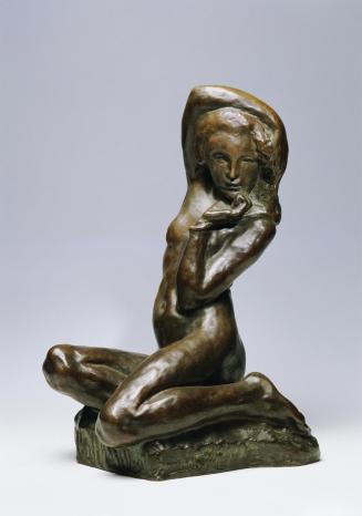 Jan Štursa, Melancholisches Mädchen, 1906, Bronze, patiniert, H: 43 × 29 × 22 cm, Belvedere, Wi ...