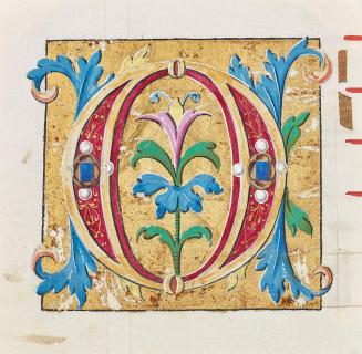 Italienischer Buchmaler, Initiale O (aus einem Chorbuch), 2. Hälfte 15. Jahrhundert, Deckfarben ...