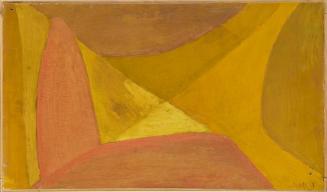 Rudolf Goessl, Diagonale / Steinbruch, 1953/1955, Öl auf Holz, 40,5 × 70 cm, Schenkung Rudolf u ...