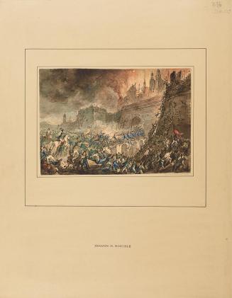 Johann Nepomuk Höchle, Erstürmung Wiens beim Stubentor durch die französische Armee 1809, undat ...